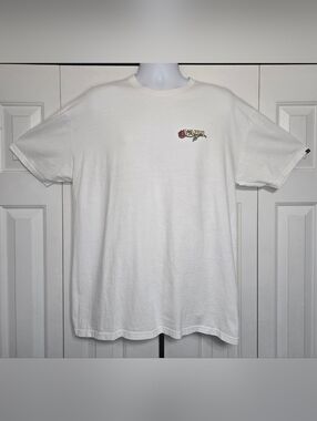 Vans Off The Wall Stained Glass Rose T-Shirt XL White Short Sleeve Graphic Tee